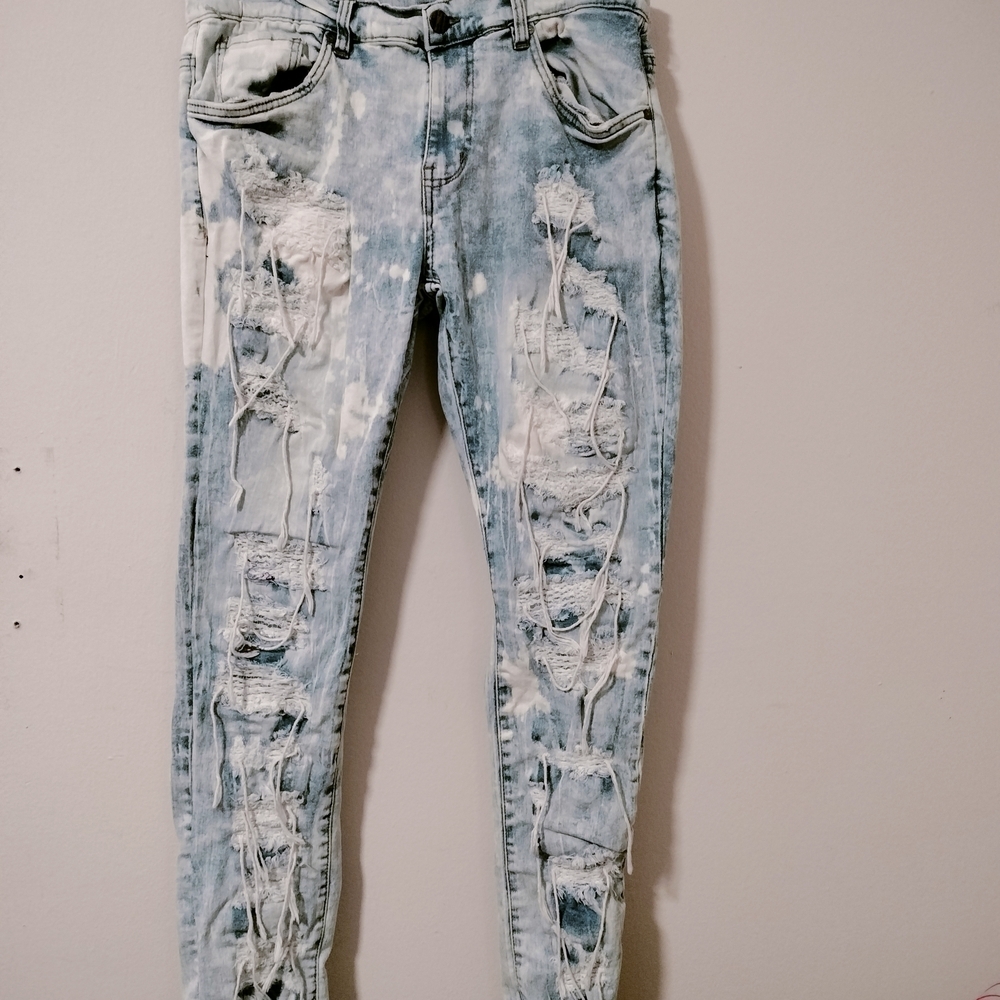 Fwrd Denim Men's Distressed Jeans Fit 1 Sz 34 x 32 Slim 80s